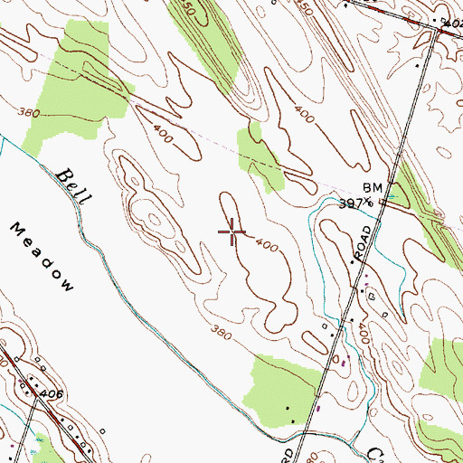 Topographic Map of Beaver Meadows Golf Club, NY
