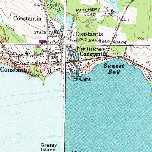 Topographic Map of Boathouse Marina, NY