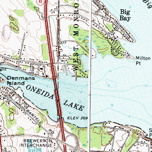 Topographic Map of Tri - Bridge Marina, NY