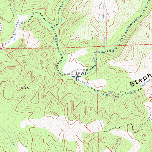 Topographic Map of Haystack Canyon, CA