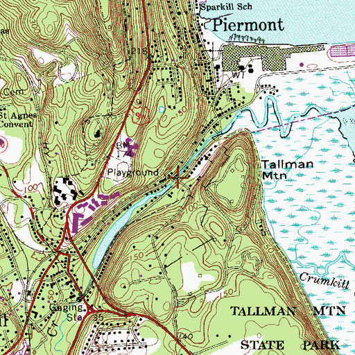 Topographic Map of Piermont Avenue Bridge, NY