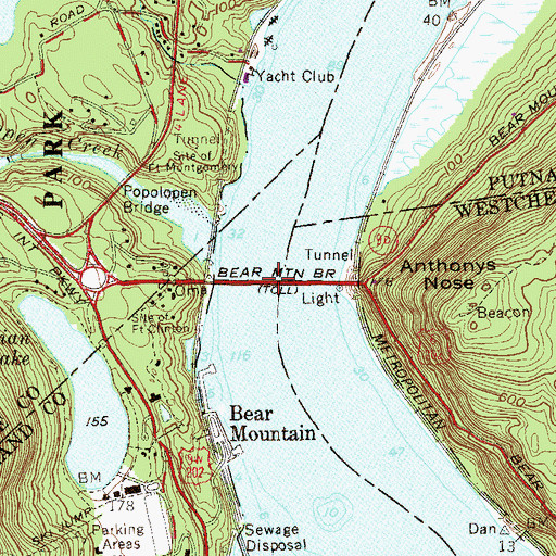 Topographic Map of Hudson River Bridge, NY