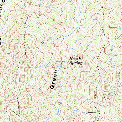 Topographic Map of Heath Spring, CA
