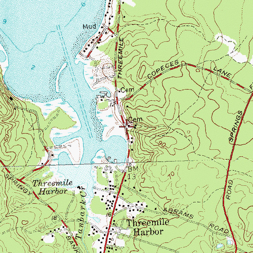 Topographic Map of Gardiner's Marina, NY