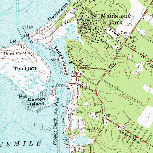 Topographic Map of Harbor Marina, NY