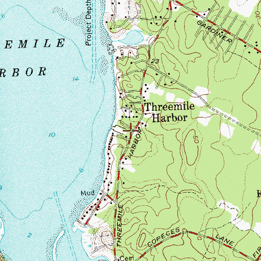 Topographic Map of Shagwong Marina, NY