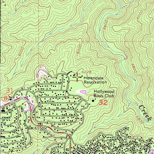 Topographic Map of Helendale Reservation, CA