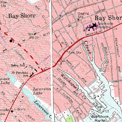 Topographic Map of Authors Playhouse, NY