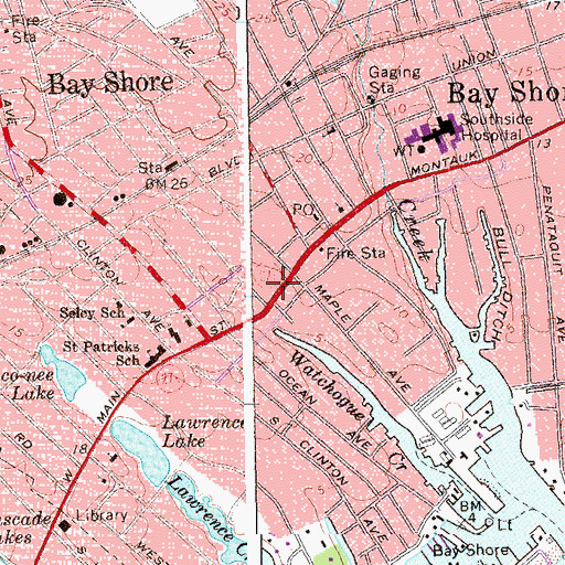 Topographic Map of Boulton Center for the Performing Arts, NY
