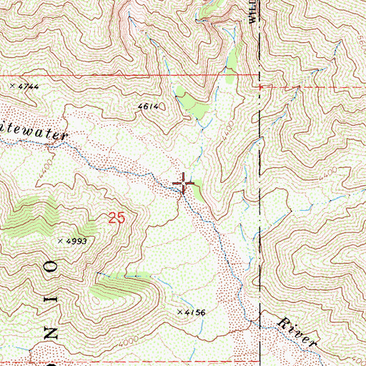 Topographic Map of Hell for Sure Canyon, CA
