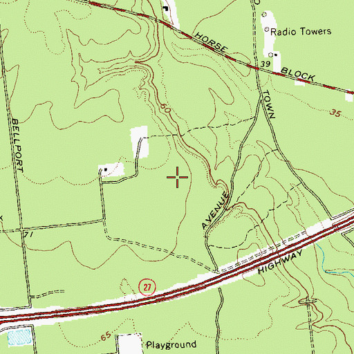 Topographic Map of Brookhaven Waste Management Facility, NY