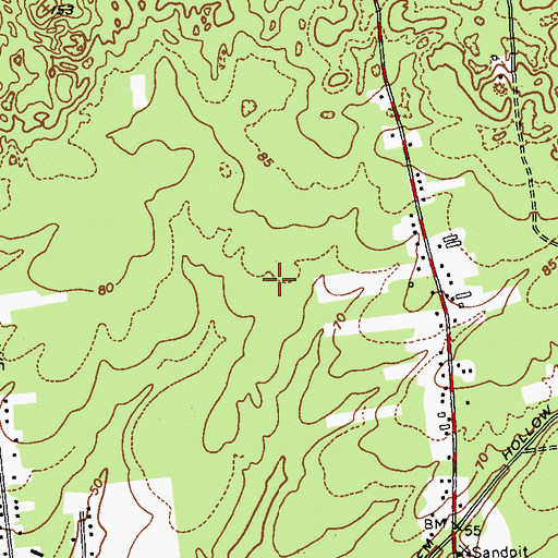 Topographic Map of Pine Hills Country Club, NY