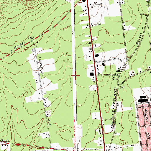 Topographic Map of Blue Ridge Golf Club, NY