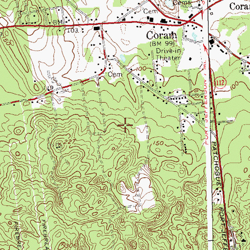 Topographic Map of Bretton Woods Country Club, NY