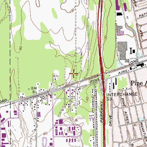 Topographic Map of Heartland Golf Park, NY