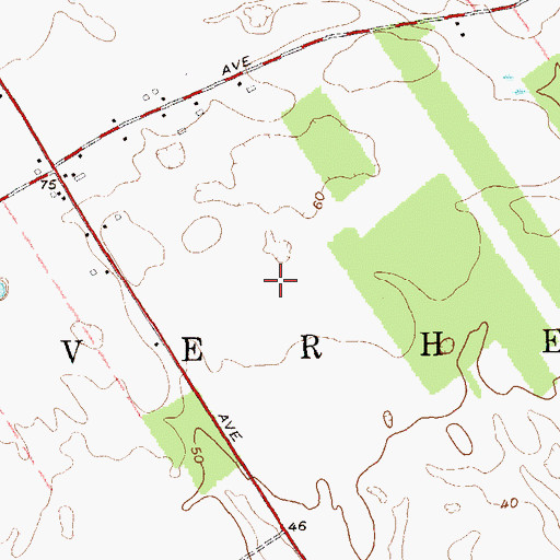 Topographic Map of Olde Vine Golf Club, NY