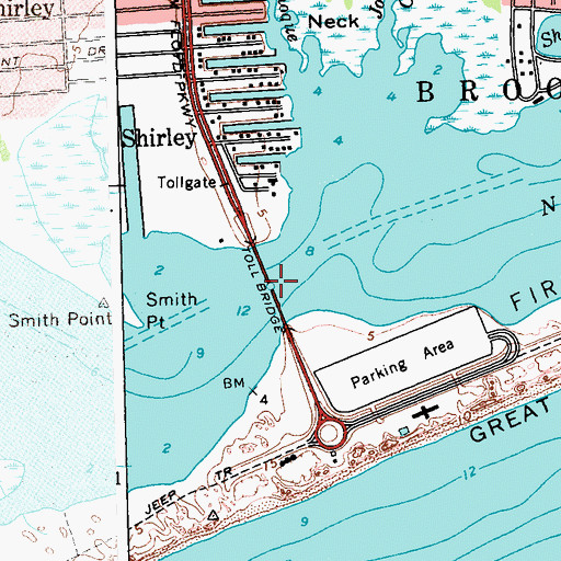 Topographic Map of Narrow Bay Bridge, NY