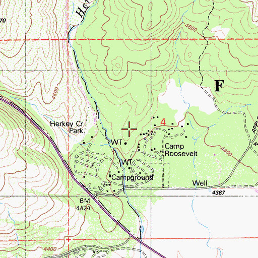 Topographic Map of Garner Valley, CA