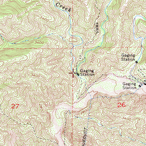 Topographic Map of Hemlock Creek, CA