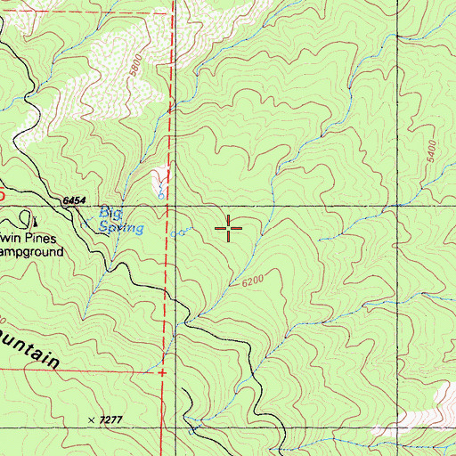 Topographic Map of Henderson Trail, CA