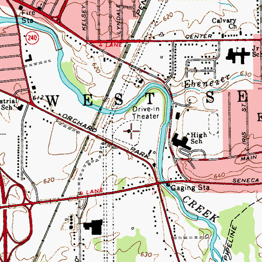 Topographic Map of ElderWood Village at Westwood, NY