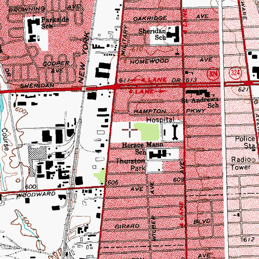 Topographic Map of McAuley Residence Nursing Home, NY