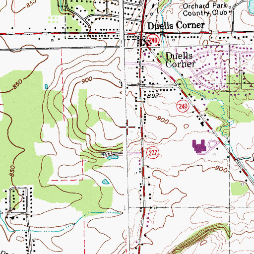 Topographic Map of Orchard Heights Assisted Living Facility, NY