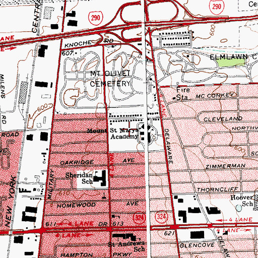 Topographic Map of Schofield Residence Nursing Home, NY