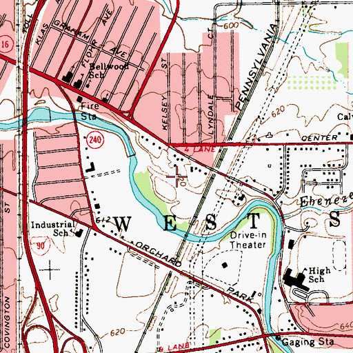 Topographic Map of Seneca Health Care Center, NY
