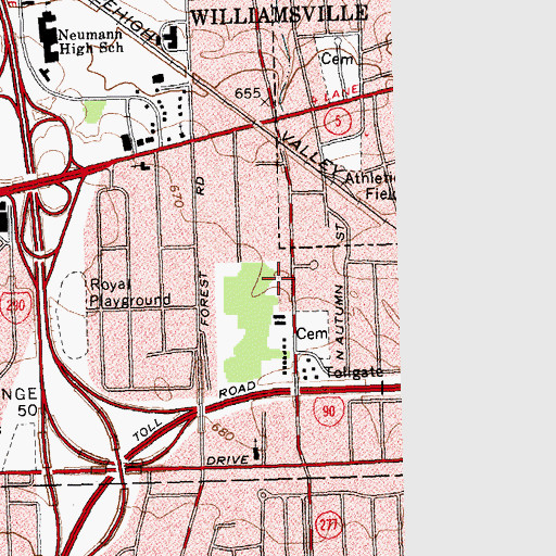 Topographic Map of Williamsville Suburban Nursing Home, NY