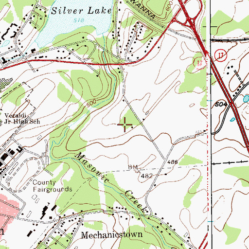 Topographic Map of Middletown Park Rehabilitation and Health Care Center, NY