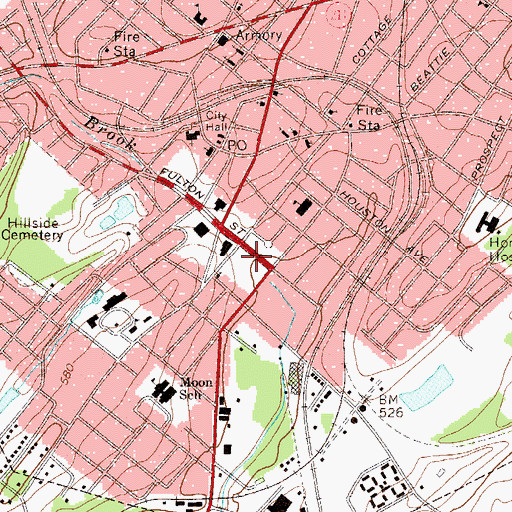 Topographic Map of Southwinds Retirement Home, NY