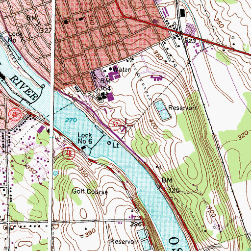 Topographic Map of Pontiac Nursing Home, NY