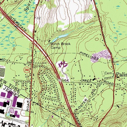 Topographic Map of The Esplanade at Palisades, NY