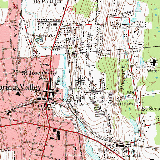 Topographic Map of Evergreen Court Home for Adults Assisted Living Center, NY