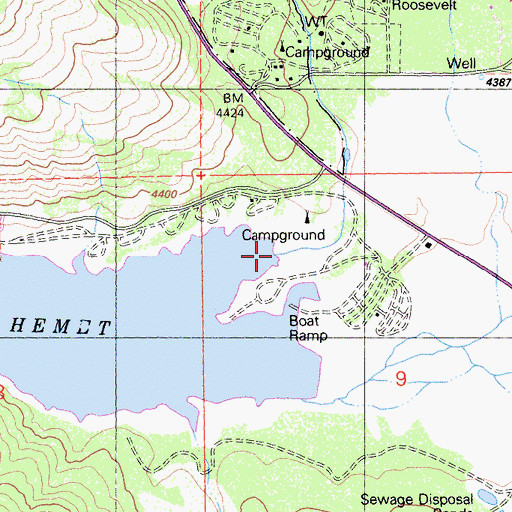 Topographic Map of Herkey Creek, CA