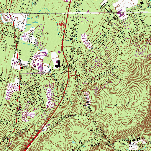 Topographic Map of Nyack Manor Nursing Home, NY
