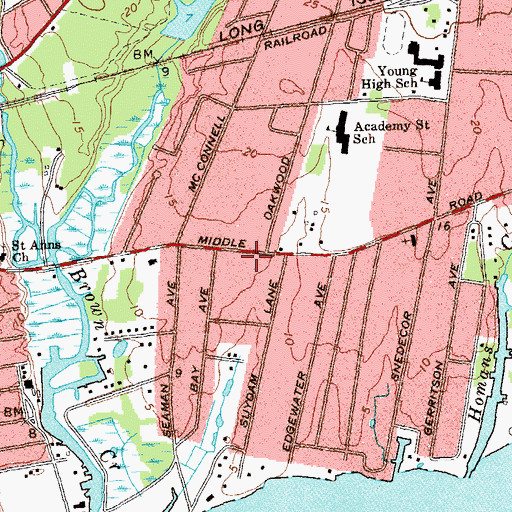 Topographic Map of Pleasant Gardens Home for Adults, NY