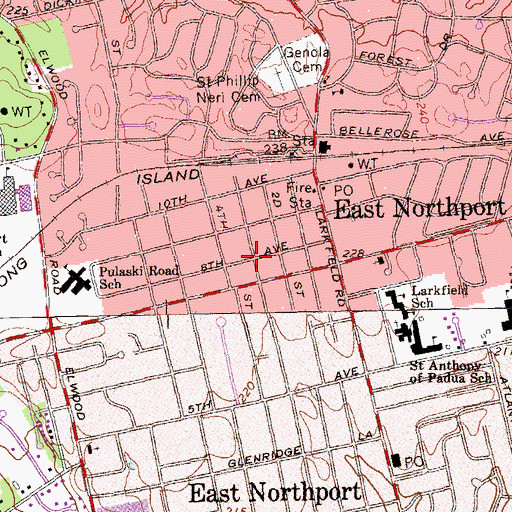 Topographic Map of Fairlawn Adult Home, NY