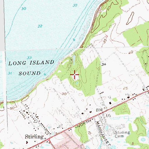 Topographic Map of The Shores at Peconic Landing, NY