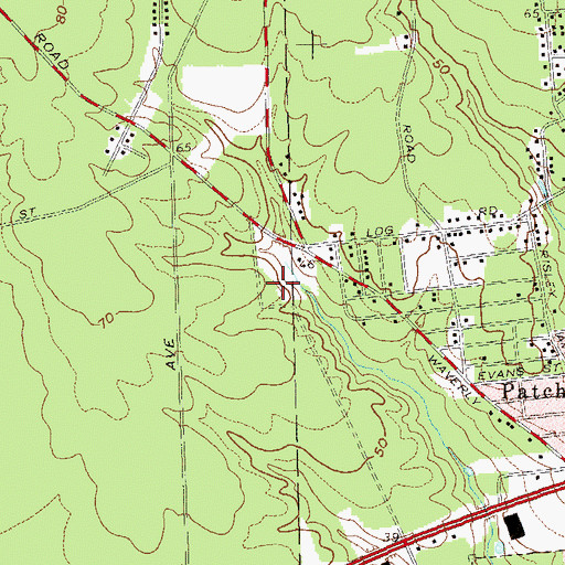 Topographic Map of Sunrise of Holbrook, NY