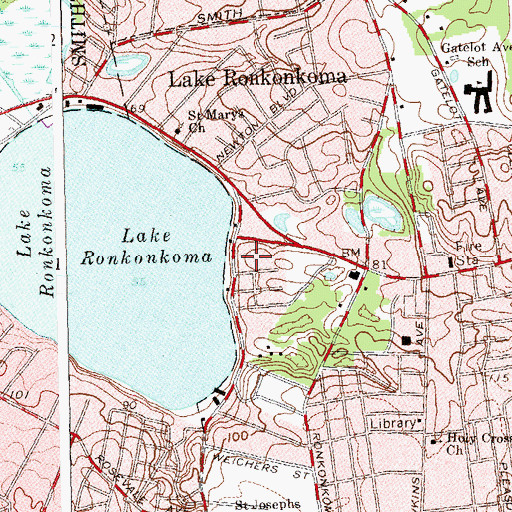 Topographic Map of The Lake Shore Adult Home, NY