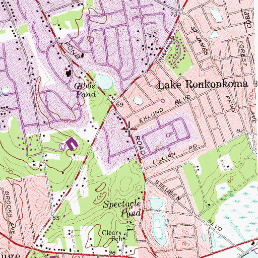 Topographic Map of Olsen Rest Home, NY