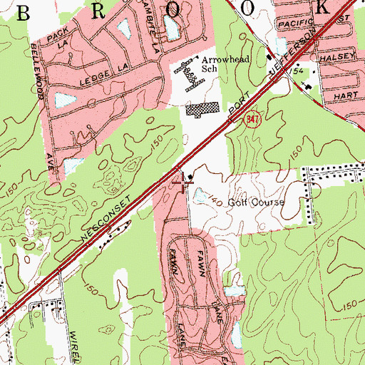 Topographic Map of Atria South Setauket, NY