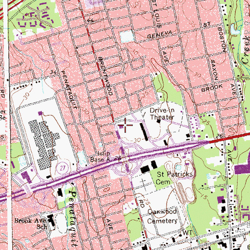 Topographic Map of Sunrise Manor Center for Nursing and Rehabilitation, NY