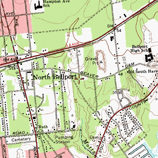 Topographic Map of Bellhaven Center for Geriatric and Rehabilitative Care, NY