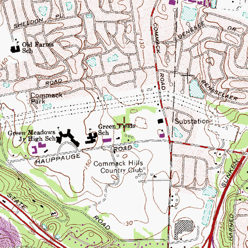 Topographic Map of Gurwin Jewish Nursing and Rehabilitation Center, NY