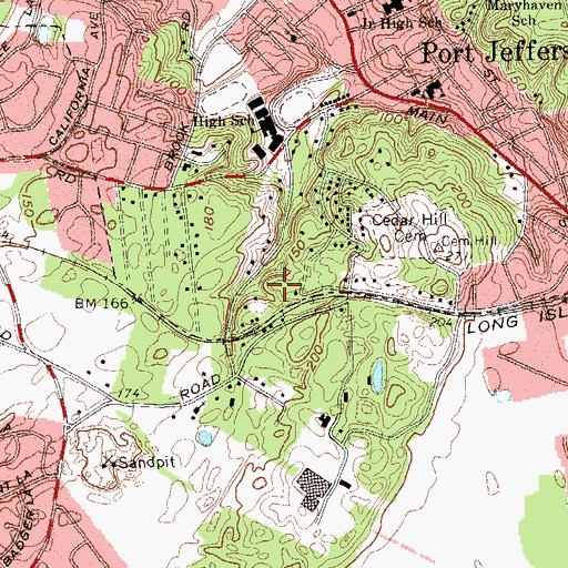 Topographic Map of Port Jefferson Health Care Facility, NY