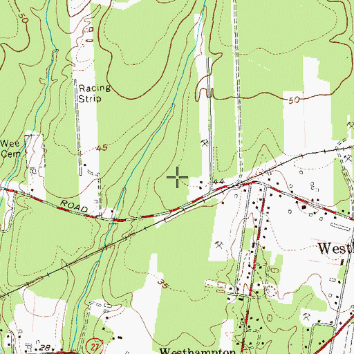 Topographic Map of Westhampton Care Center, NY