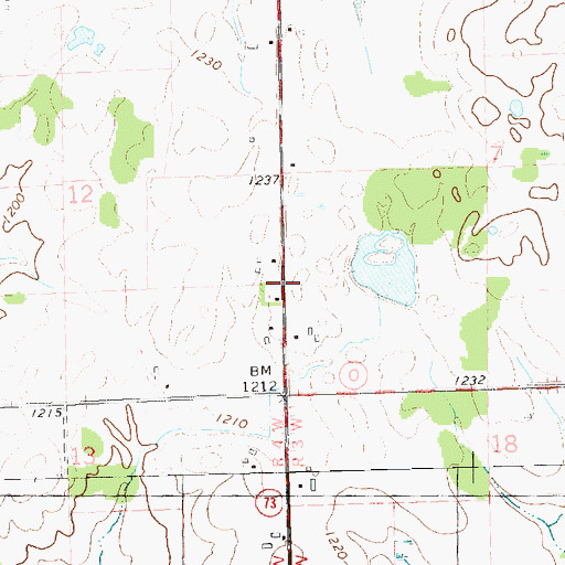 Topographic Map of Thorp Mennonite School, WI